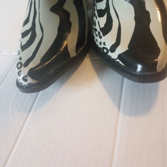 - Nature breeze zebra cheetah print cowboy rain boots - Picture 5 of 9